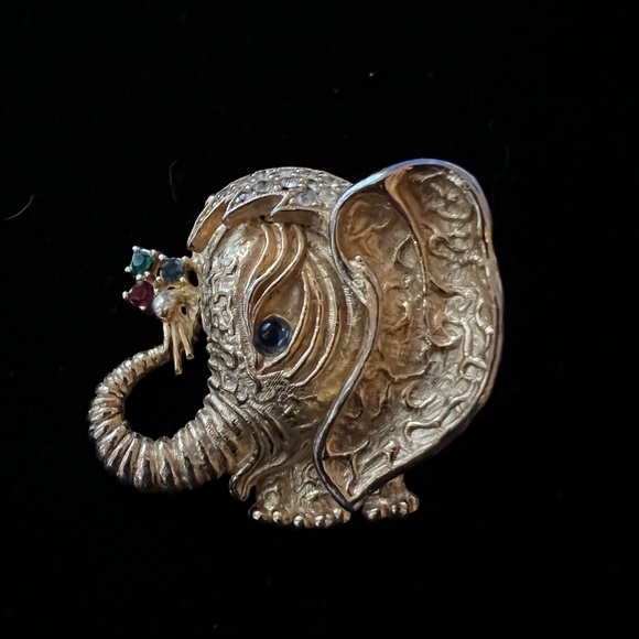 Polcini Jewelry - Rare Polcini Pave Rhinestone Brooch Pin